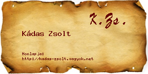 Kádas Zsolt névjegykártya